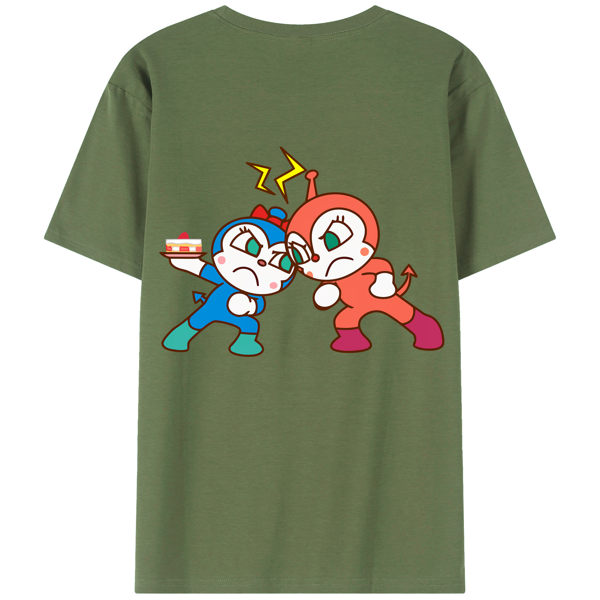 （画像用） アンパンマン Anpanman 綿100％ メンズ半袖Tシャツ（バックプリント） 通気性